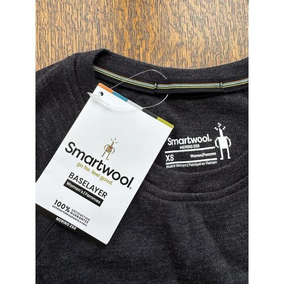 Smartwool Women’s Merino 250 Baselayer Top Charcoal Heather XS NWT - Picture 3 of 7